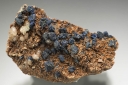 Azurite on chalcopyrite