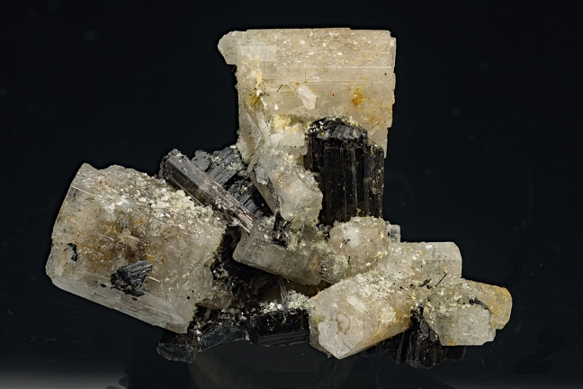 Goshenite with Schorl (Var. of Tourmaline)