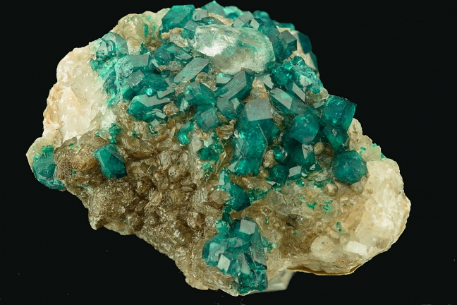 Dioptase and Calcite